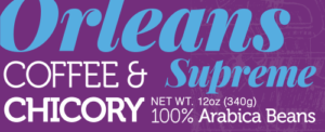Orleans supreme coffee label